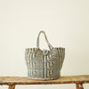 Round shape tote bag with design